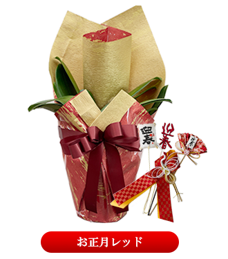 お正月ラッピング赤